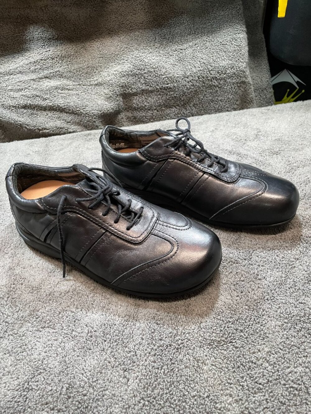 P. W. Minor Maddie Oxford Shoes Womens Size 6.5 3W Black Leather Comfort 11732